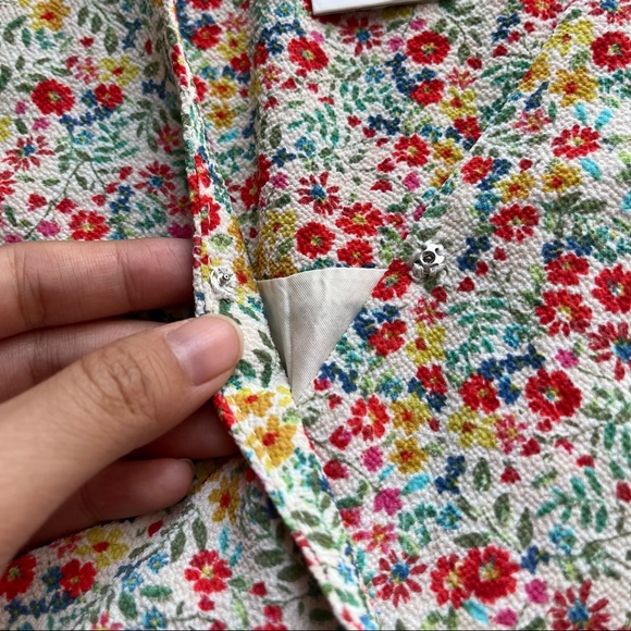 NWOT BB Dakota Flower On Floral Cocktail Wrap Mini Dress Size 0 Womens - Picture 10 of 16